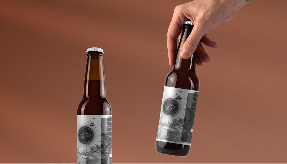 Etykieta - Piwo Foodtruck land Black/White