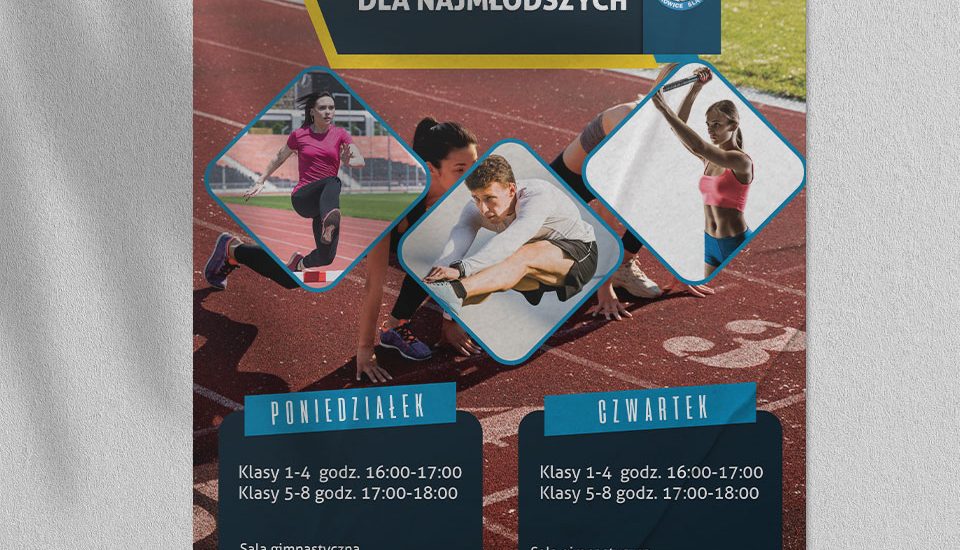 Plakat Lekkoatletyka zajęcia organizowane przez Orlik Ząbkowice Śląskie