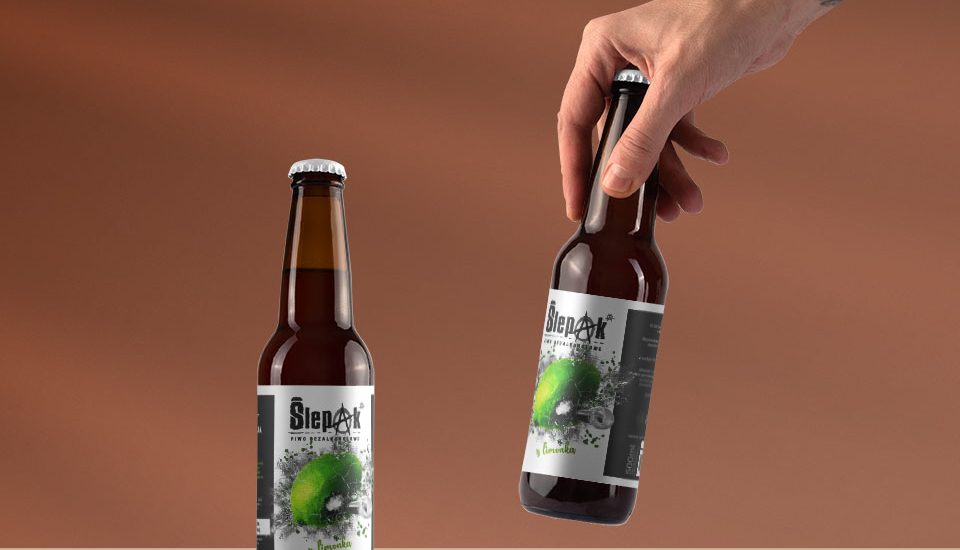 Ślepak o smaku limonki - etykieta