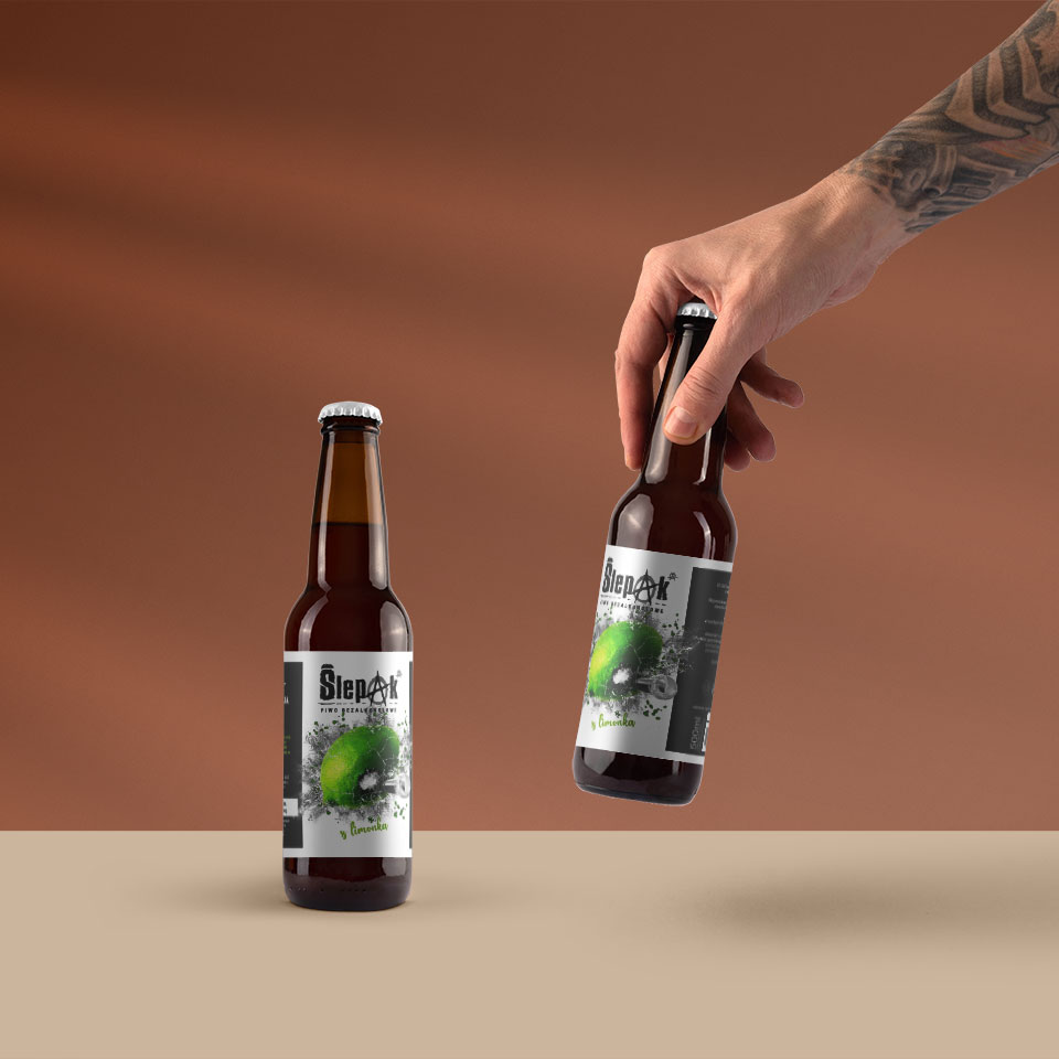 Ślepak o smaku limonki - etykieta