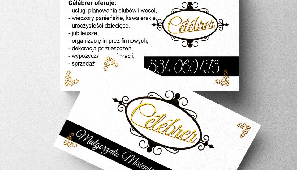 Wizytówki Celebrer