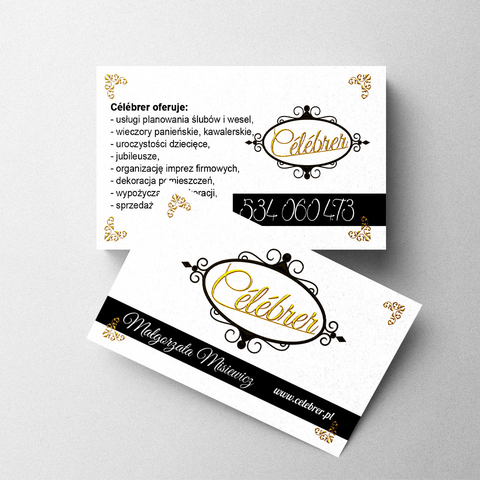 Wizytówki Celebrer